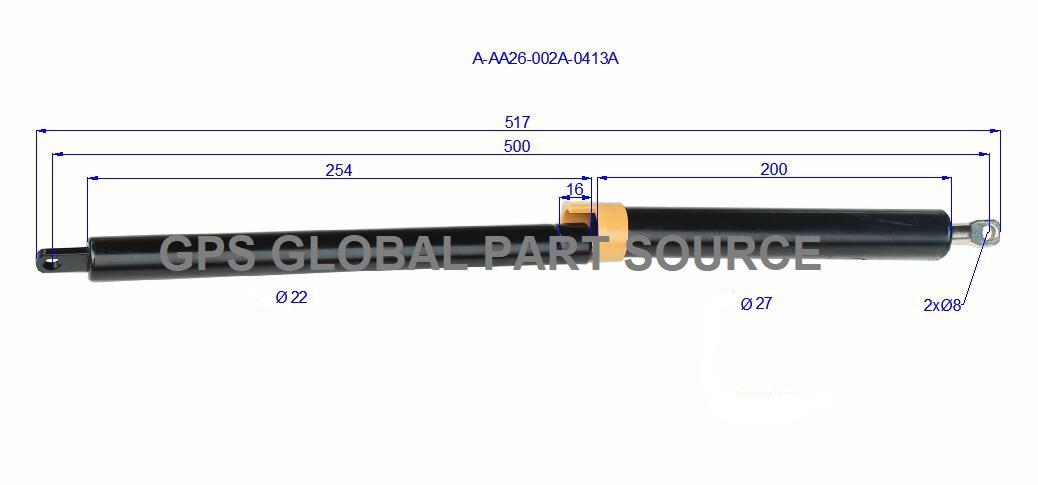 AMORTİSÖR, TCM AMORTİSÖR, TCM KAPUT AMORTİSÖRÜ, AMORTİSÖR 22N56-43041, TCM AMORTİSÖR HC22N56-43041, KAPUT AMORTİSÖRÜ, 3 TON TCM AMORTİSÖR, 2 TON TCM AMORTİSÖR